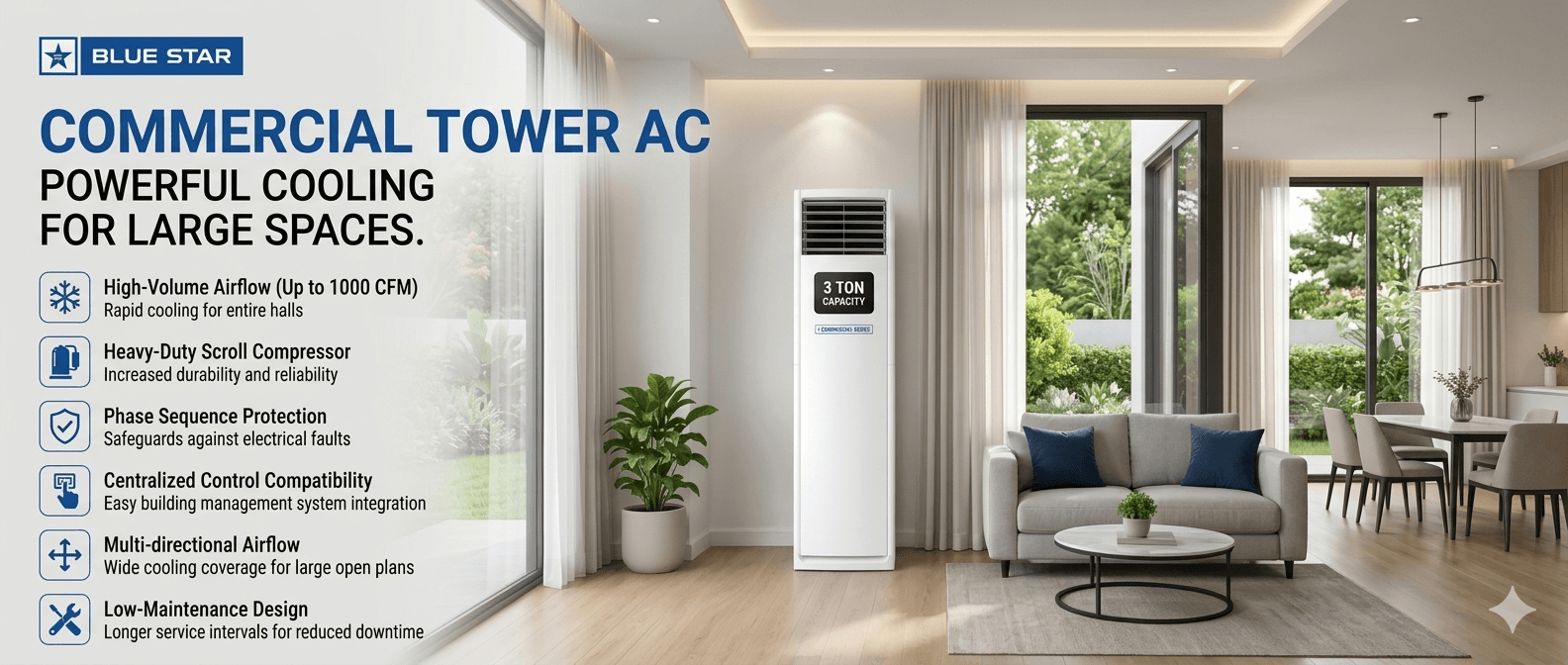 Daikin 4 Ton Tower AC for rent